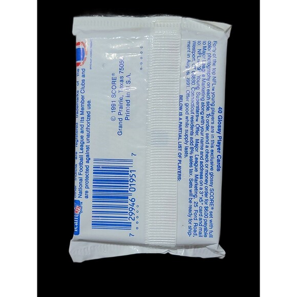 1991 Score NFL Football Series 1 Sealed Factory Packs! 5 pack bundle - Picture 3 of 3